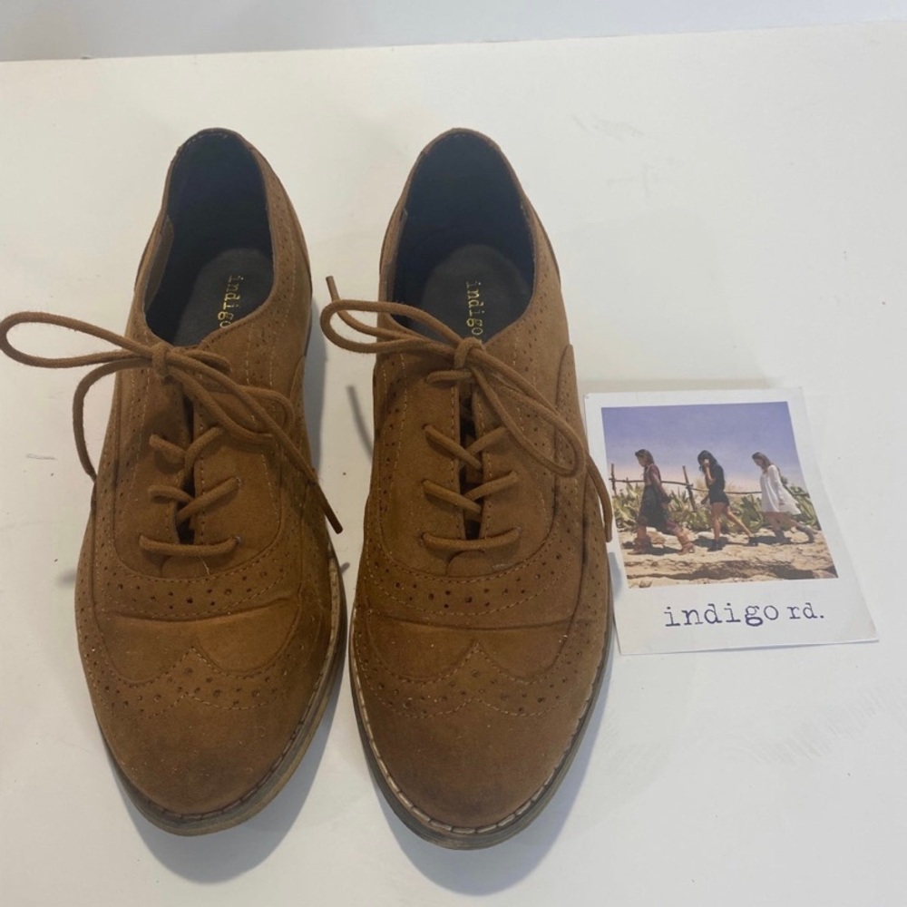 Indigo rd Brown Suede Oxfords